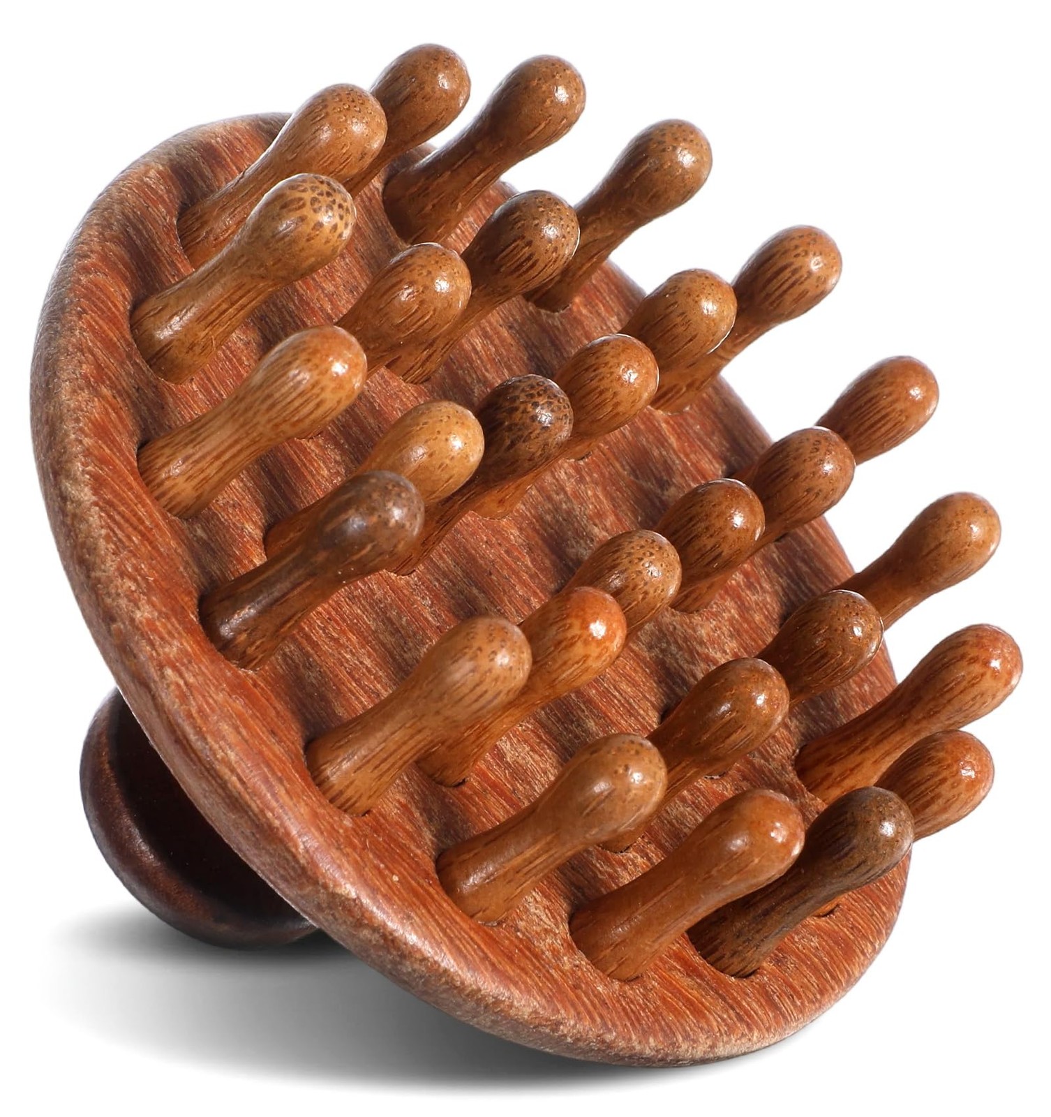 Wood Scalp Massager, Manual Wooden Scalp Massager for Hair Growth, Portable S...