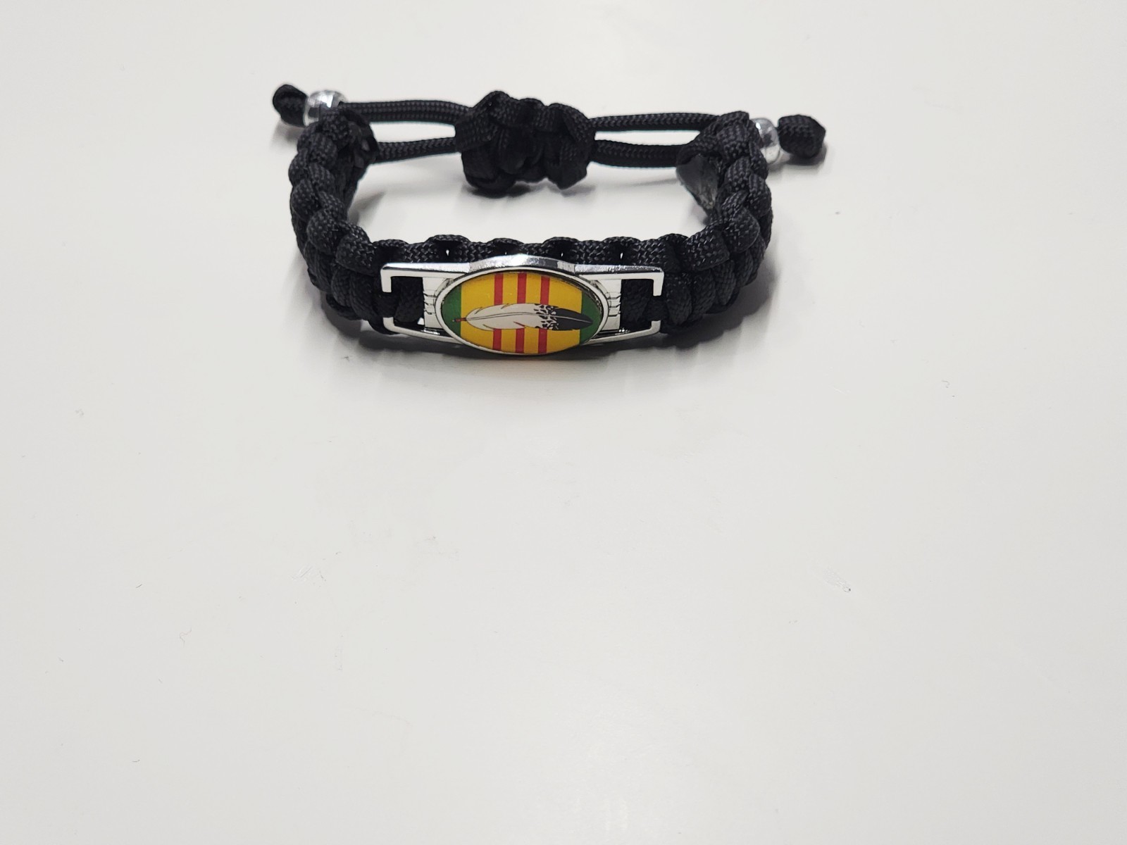 Native American Veterans Flag Adjustable Charm Bracelet Heritage