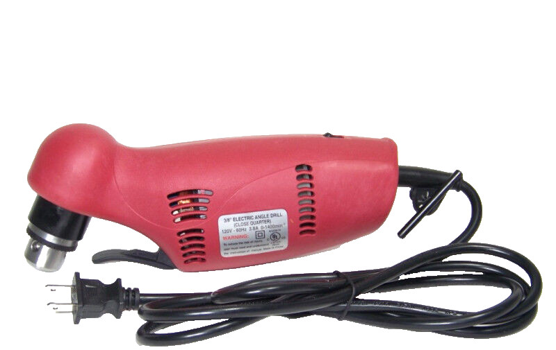 Electric Drill 3/8" Chuck Close Quarter  Right Angle Reversible UL Listed Tool