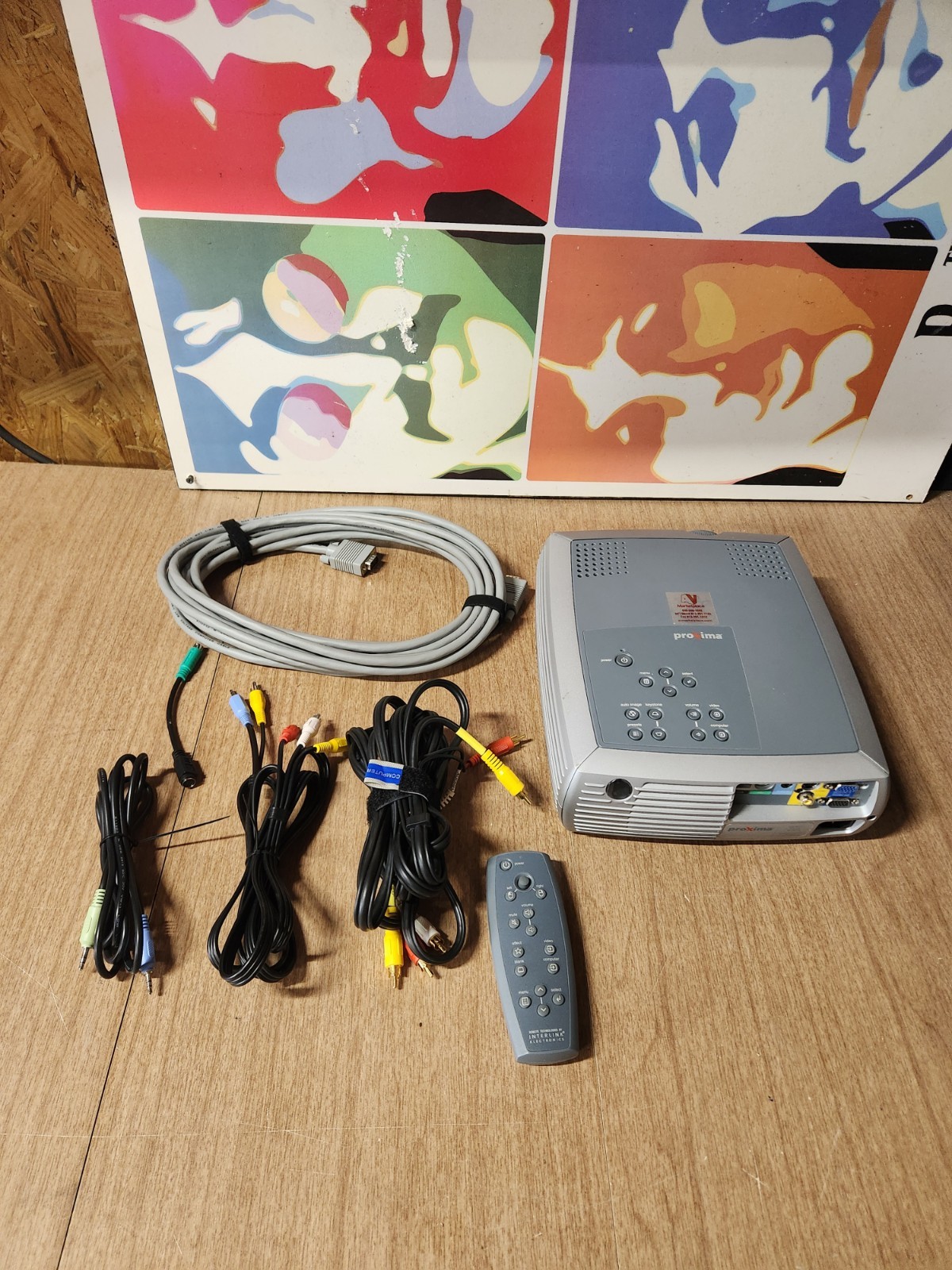 Proxima DP2000x XGA Portable Projector W/Remote ,Cables & Manual Tested Working
