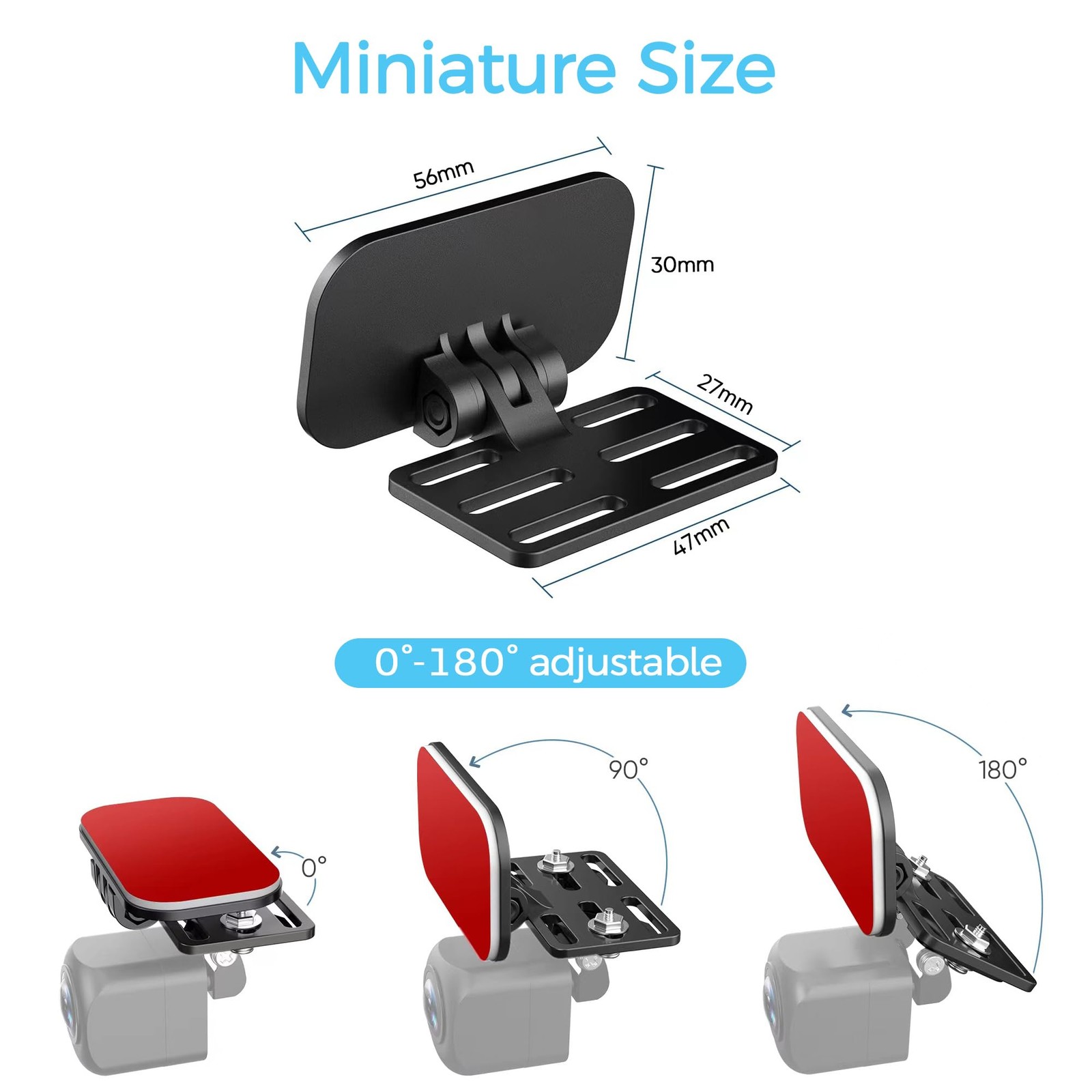 Rear Camera Mount (2 Pcs), Dash Cam for Backup Black