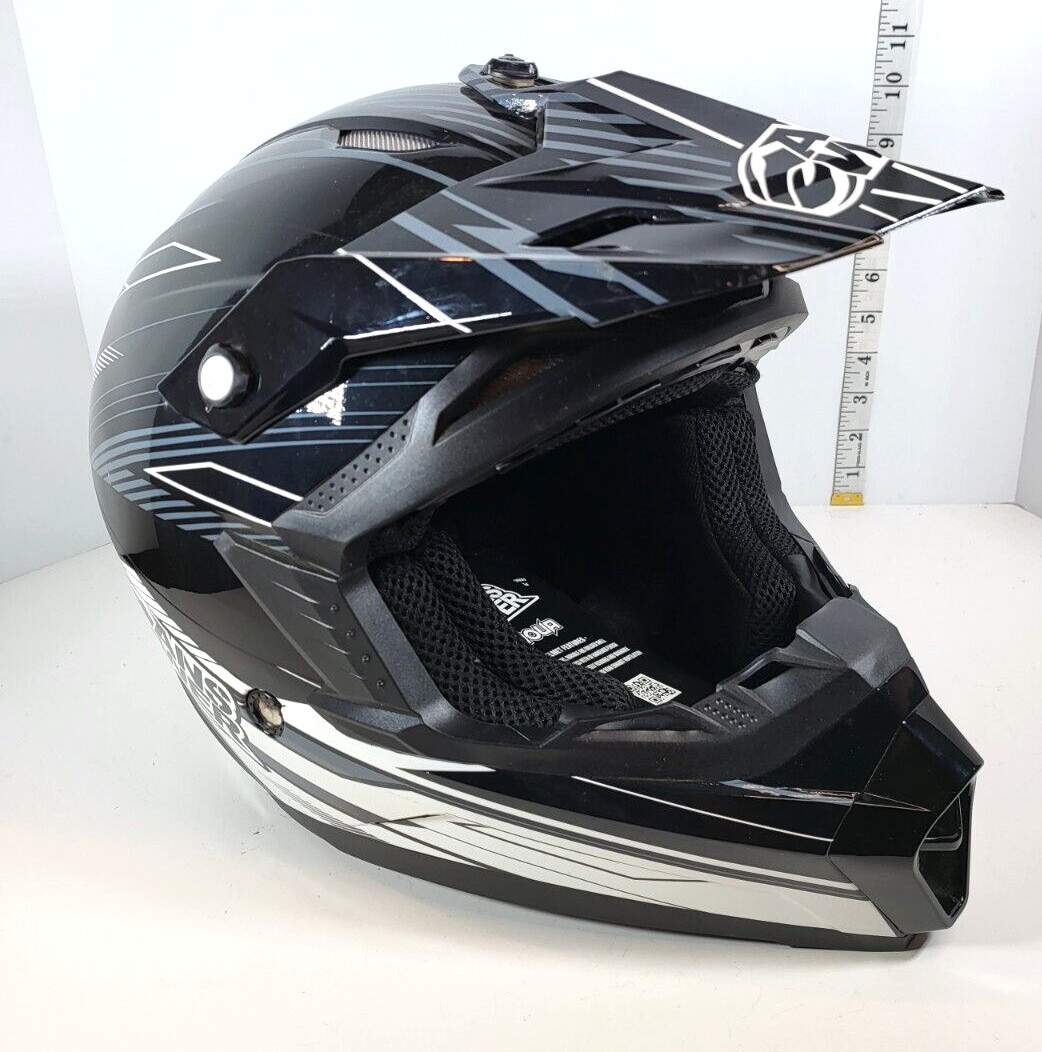 ANSWER A13 Nova Syncron #454541 Black White Helmet Open Box with Storage Bag XL