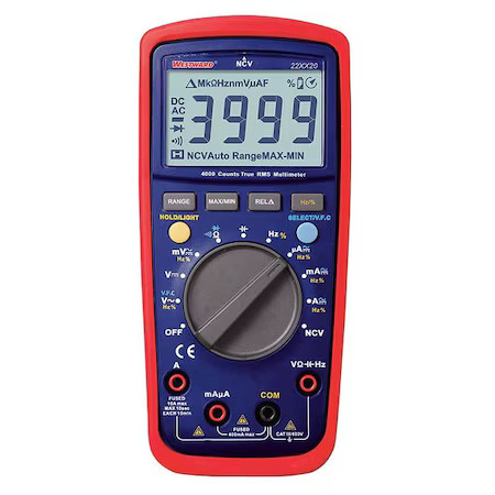 Westward 22Xx20 Digital Multimeter,  600 V Max Dc,  Trms,  4, 000 Instrument
