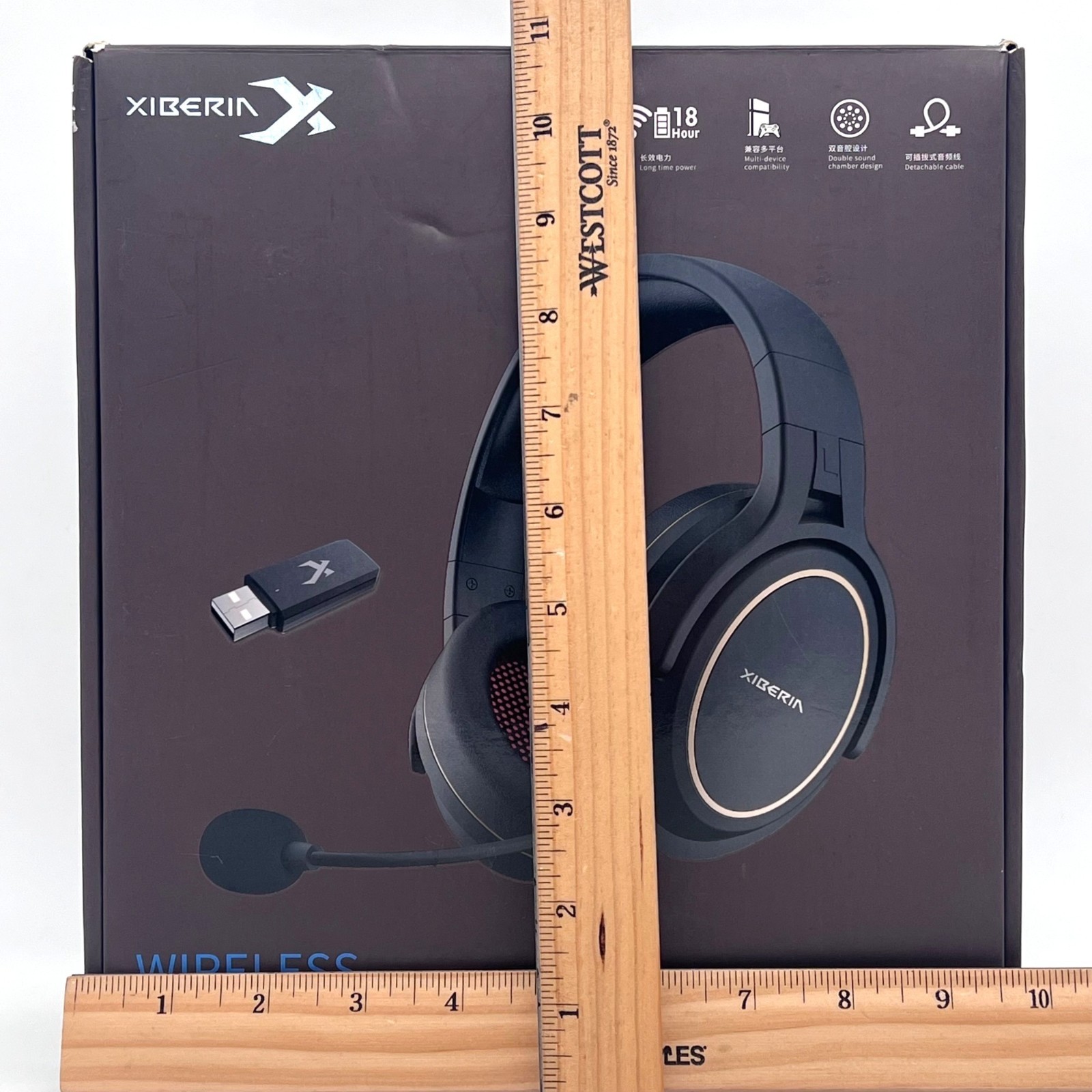 Xiberia G01 Wireless Gaming Headset With Detachable ENC Microphone MISSING USB