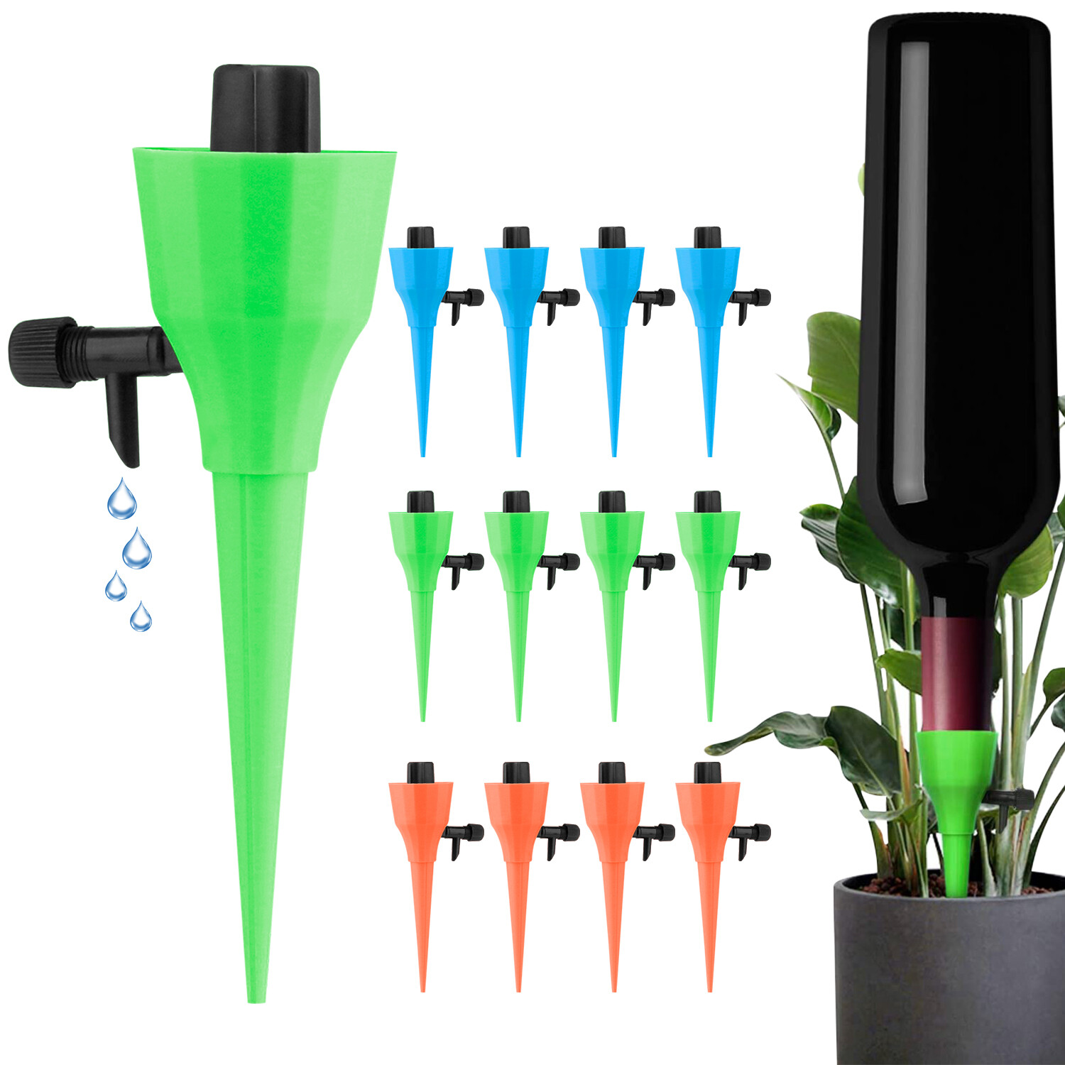 Auto Self Watering Spikes 60 PCS Plant Watering Devices Drip Irrigation System