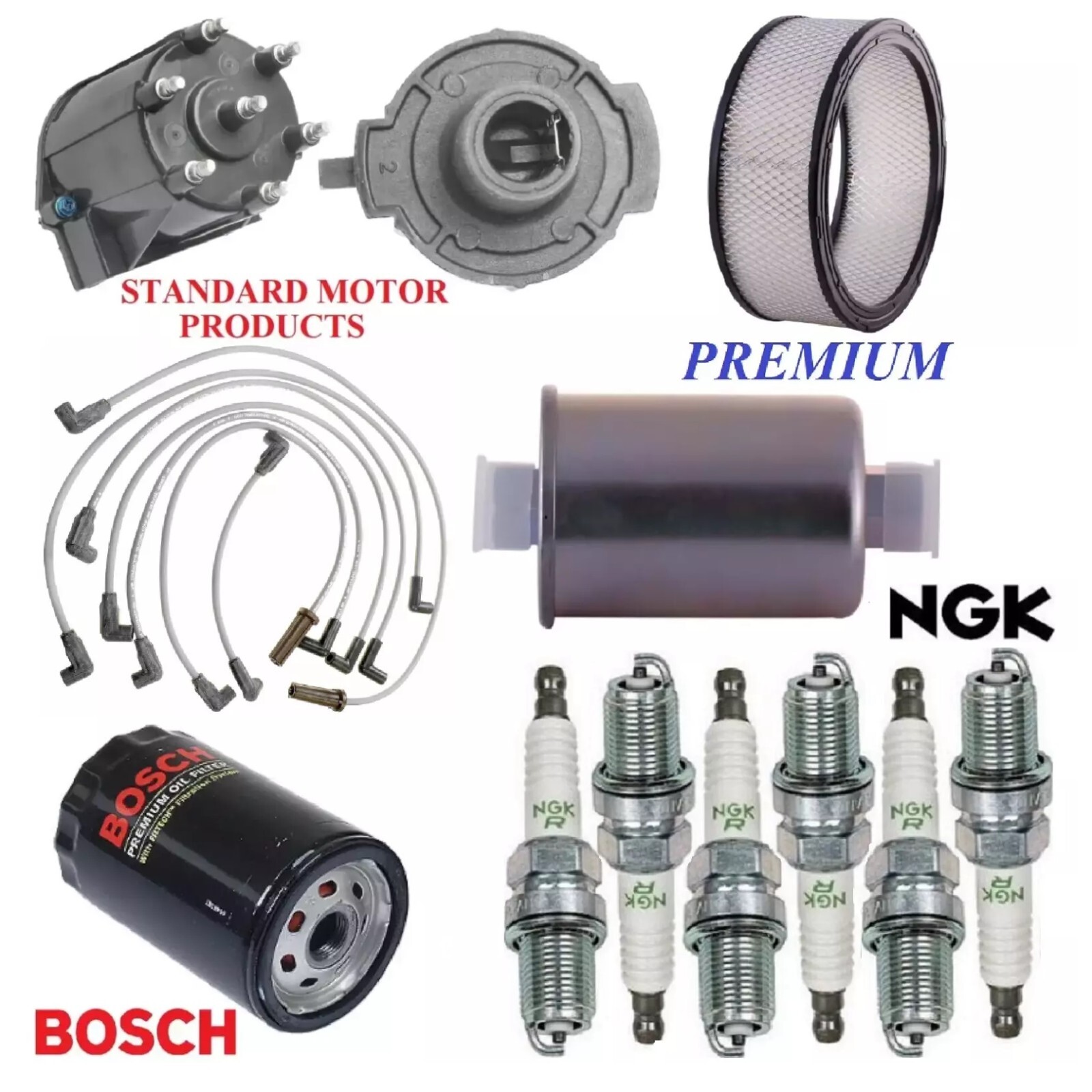 Tune Up Kit Filters Cap Wire Spark Plugs For CHEVROLET G20 V6 4.3L 1987-1991