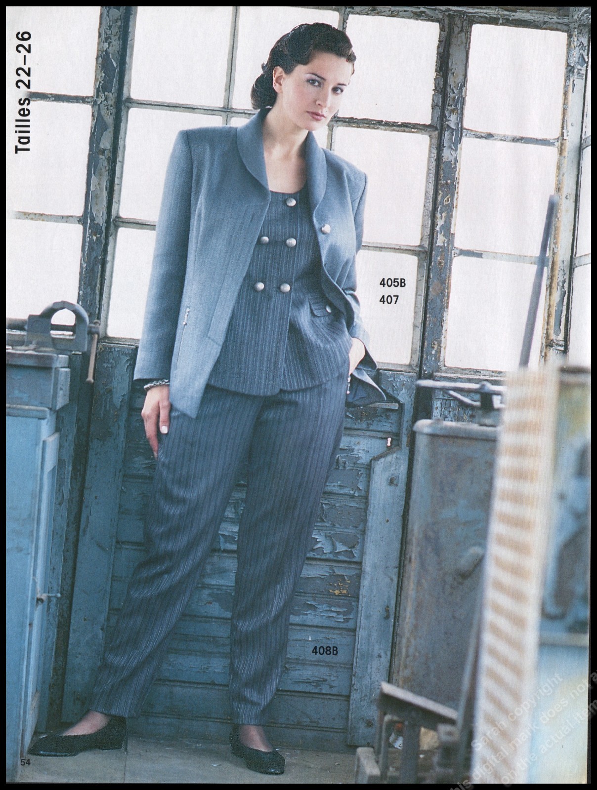 1996 High Heels Pant Suits 3 Pcs Print Ad Women Fashion Footwear shoes -AC