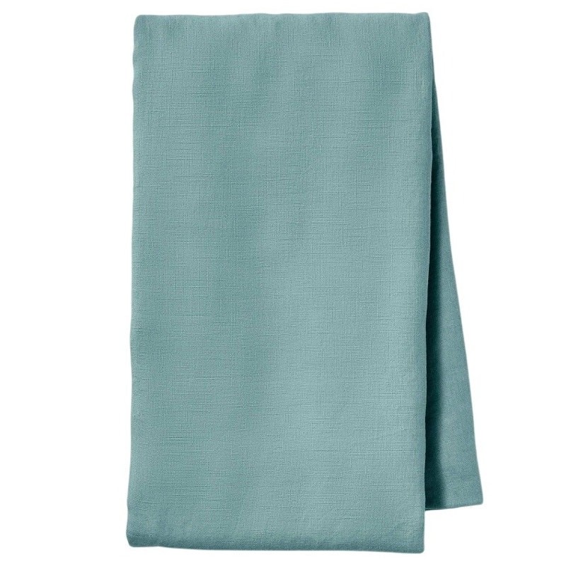 Casaluna Linen Body Pillow Cover – Light Teal, 100% Linen, Zippered, 52" x 20"