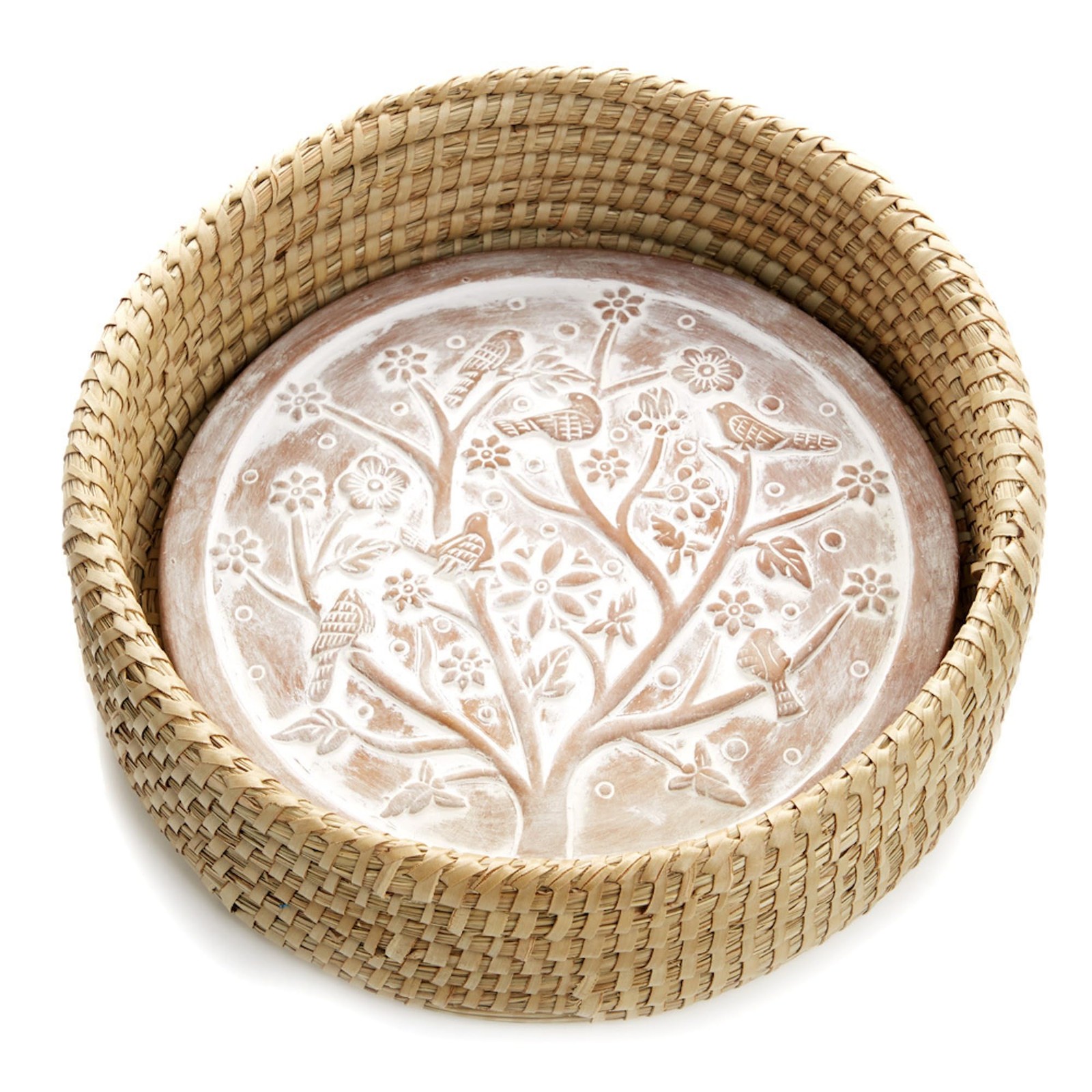 Warmer Basket Terracotta 11.5 Natural Beige Birds BetterWorldBird Bread Serving