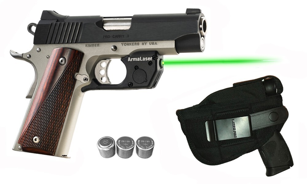 Arma Laser TR25-G Green Sight for Compact Springfield & Kimber 1911 w/ Holster