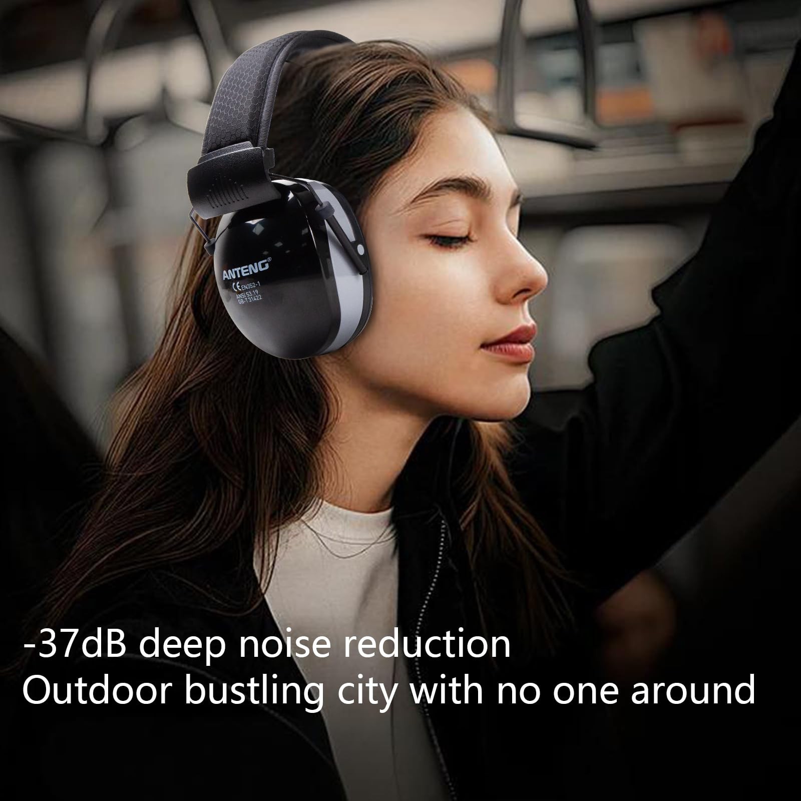 37dB Gun Range Ear Protection, Adjustable Ear Muffs for Noise Reduction, for ...