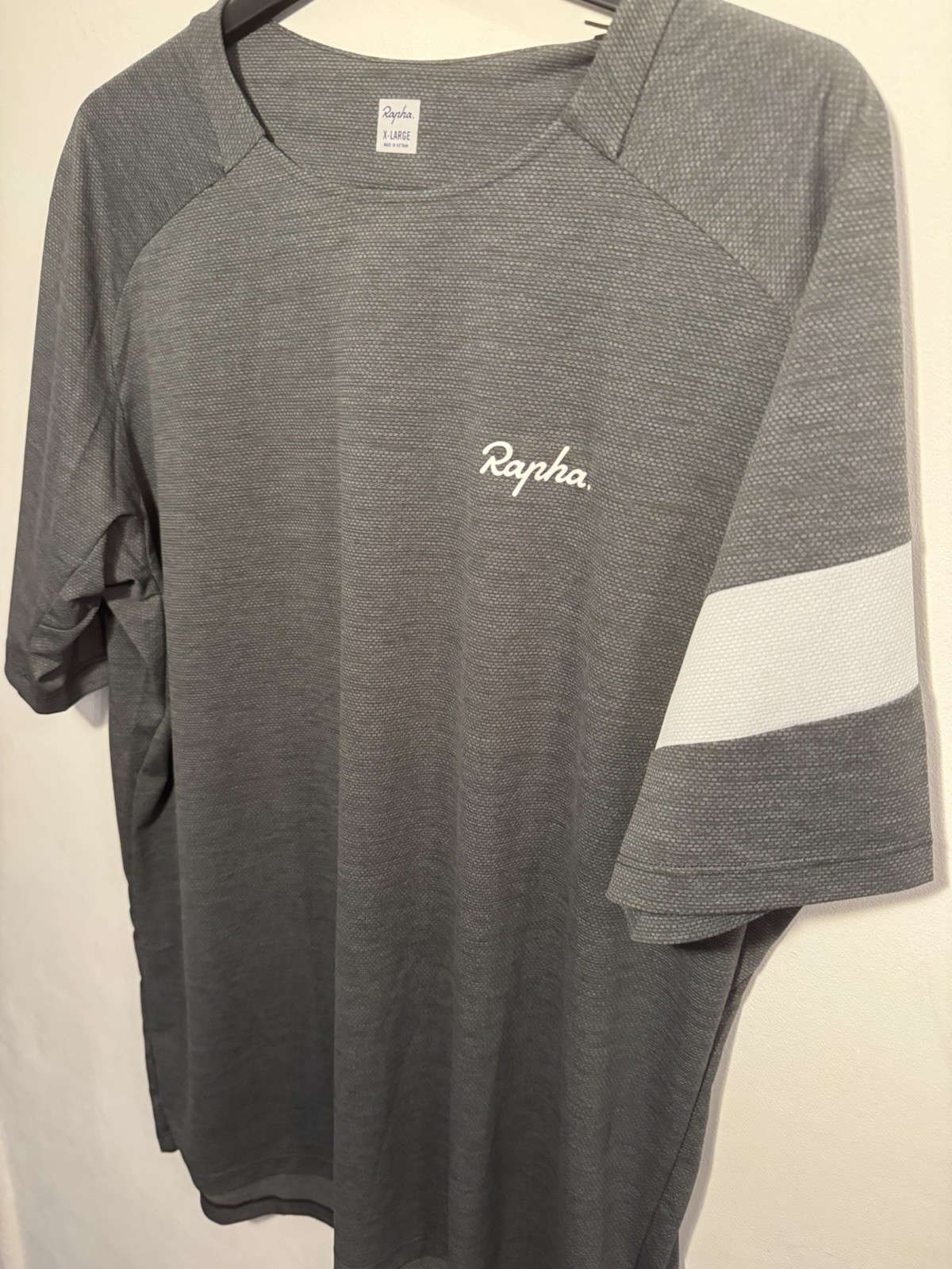 RAPHA MEN'S TRAIL TECHNICAL T-SHIRT Dark Grey/Light Grey Size XL