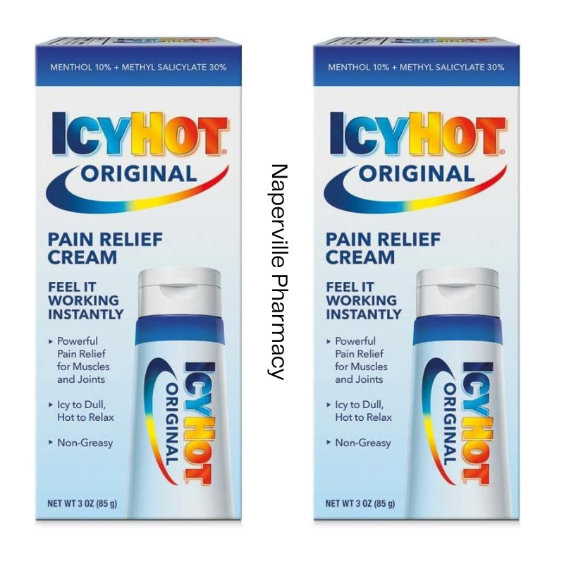 2 Pack Icy Hot Original Pain Relief Cream Extra Strength, 3 Oz  Work Instantly