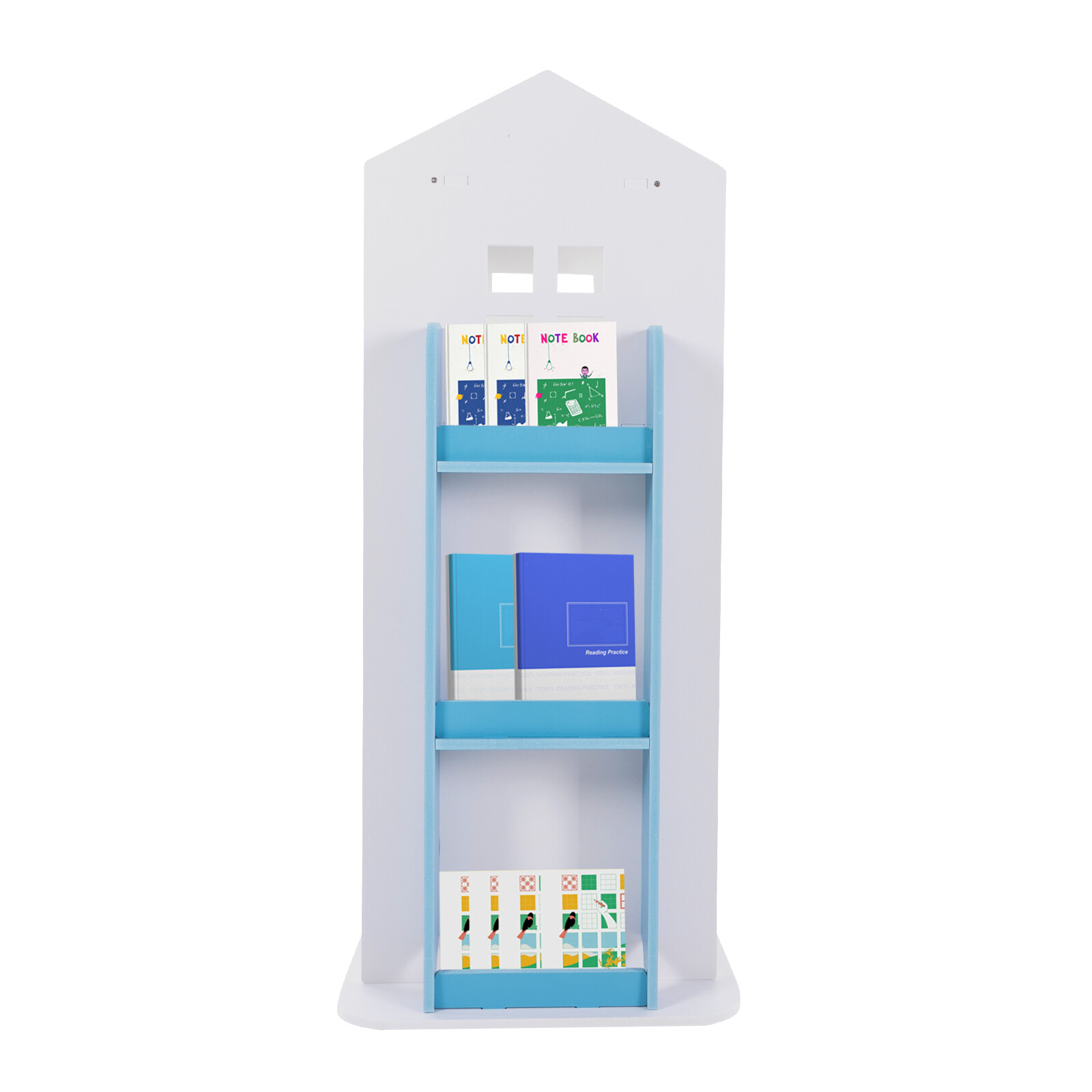 360° Rotating Bookshelf Bookcase Storage Shelf Freestanding Display Rack Stand