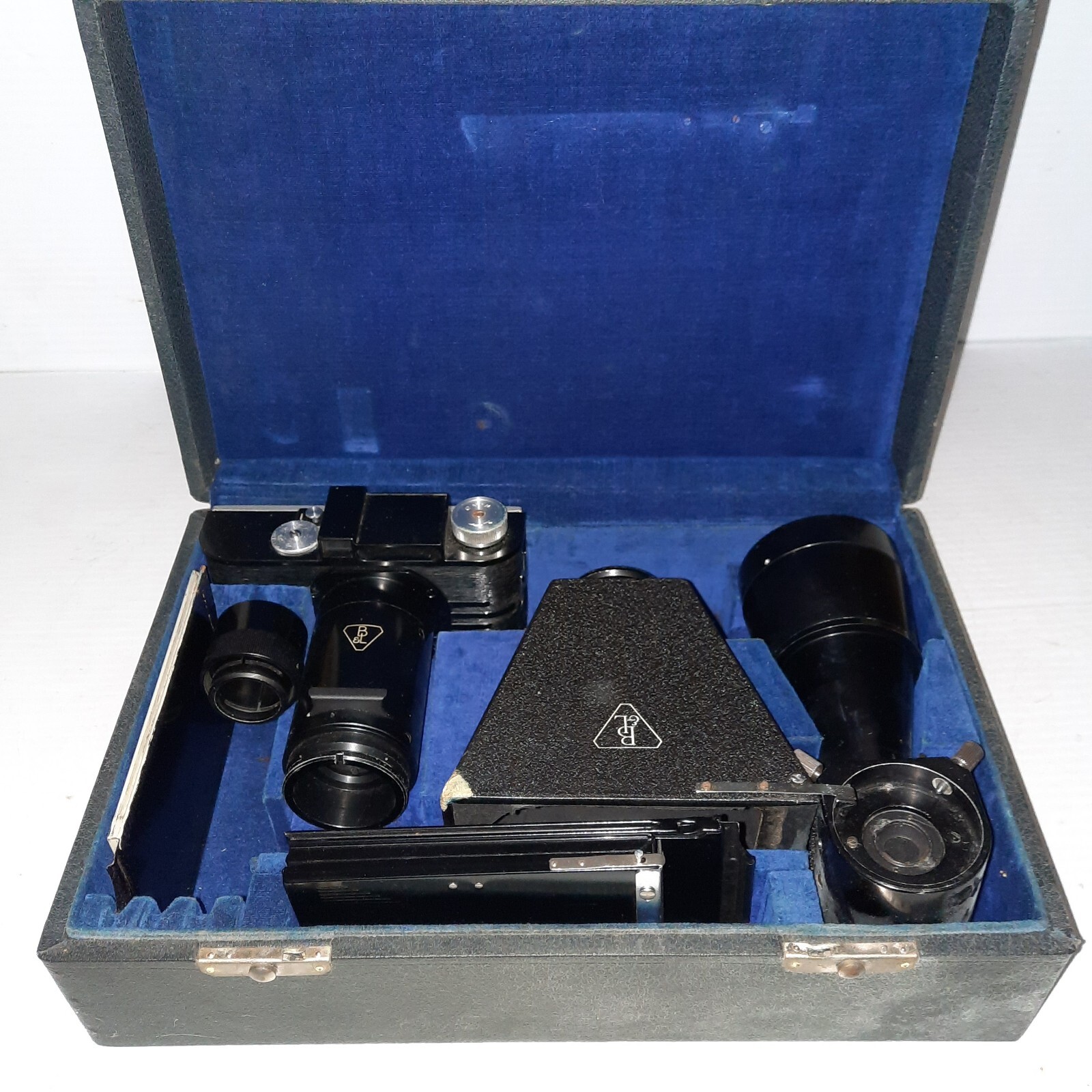 Vintage Antique Bausch & Lomb Microscope Camera Set in Case