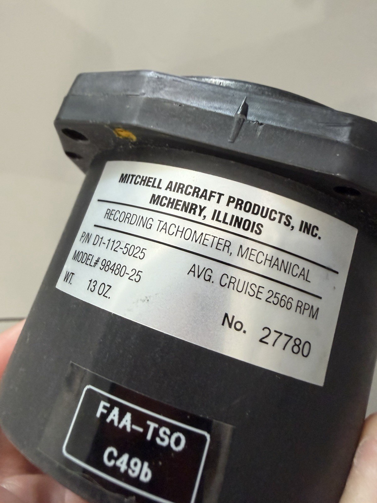 Mitchell Recording Tachometer 98480-25 - D1-112-5025 -