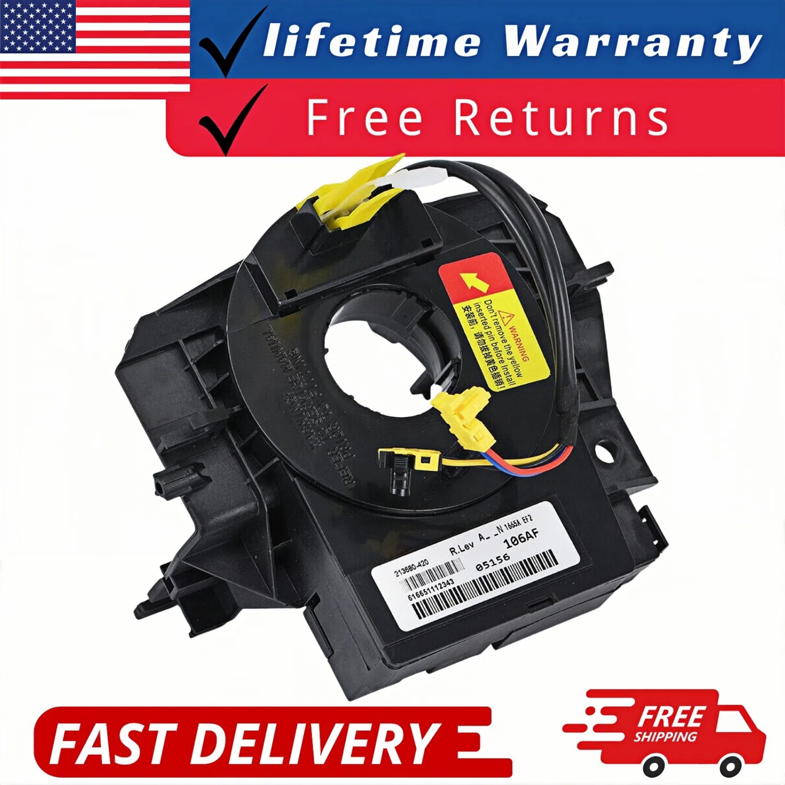 Clock Spring With Angle Sensor Steering for Jeep Wrangler JK 2007-2018