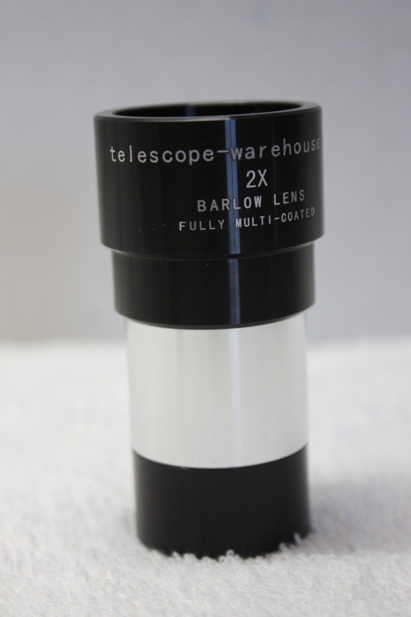Telescope Warehouse 1.25" 2x Shorty Multi-coated Barlow Lens - Dual Power - NEW!