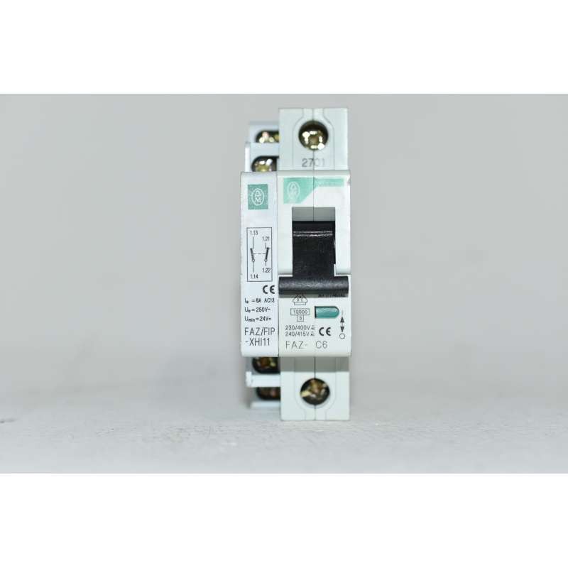 Magnetothermic Moeller FAZ-C6 + Auxiliary Contact FAZ/FIP-XHI11