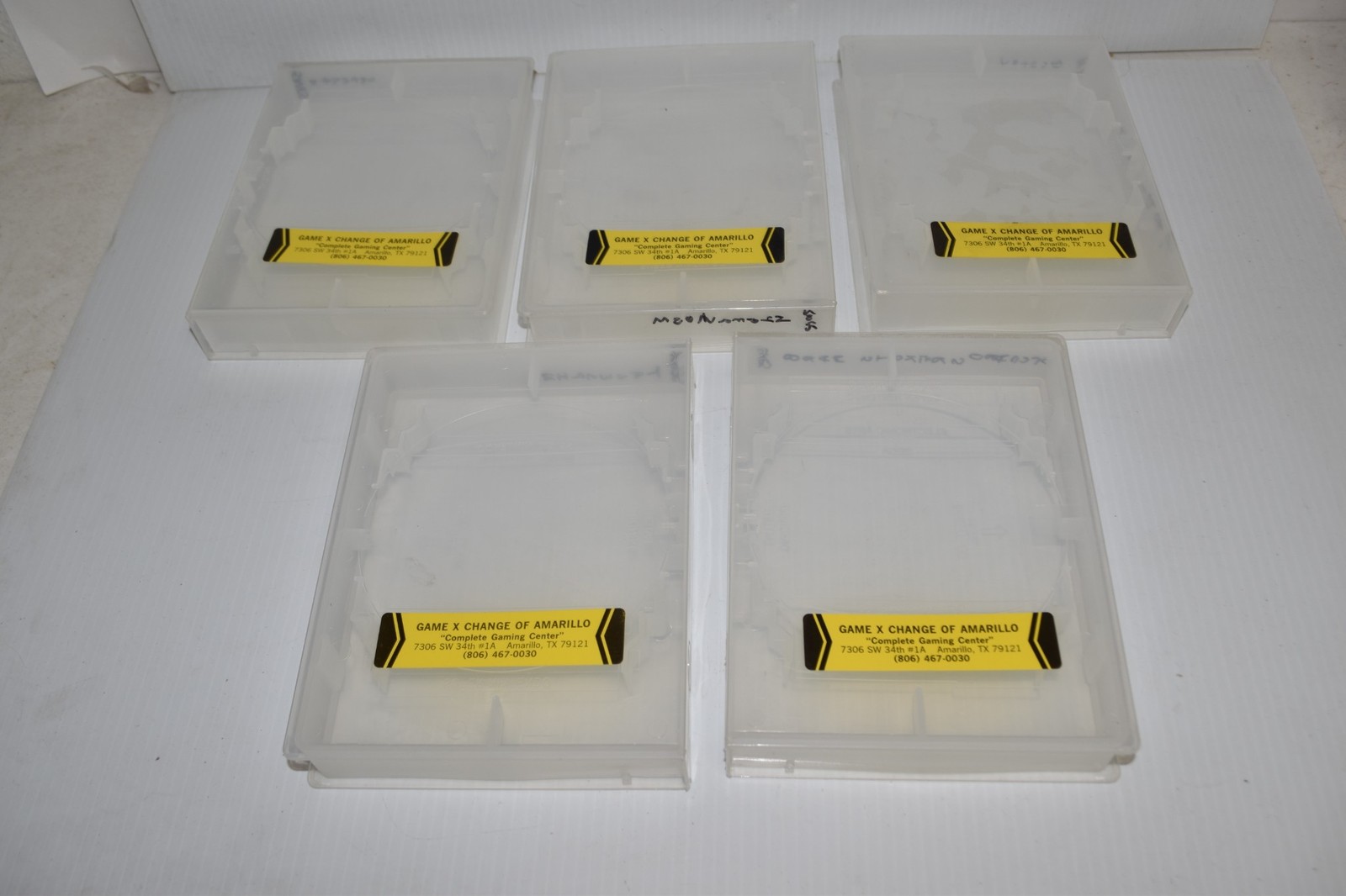 Game X Change Exchange CLEAR Vintage HARD DISC /CARTRIDGE Case LOT OF 5(SCW11)