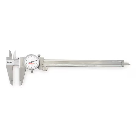 Starrett 3202-8 Dial Caliper W/Case, 8 In, White