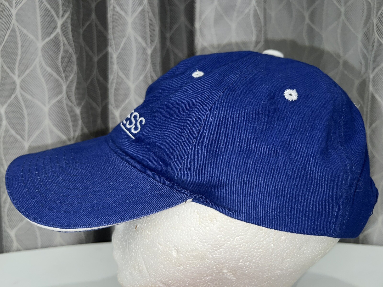 Wave Express Red White Logo on Navy BlueHat Cap Hook Loop One Cap Brand EUC