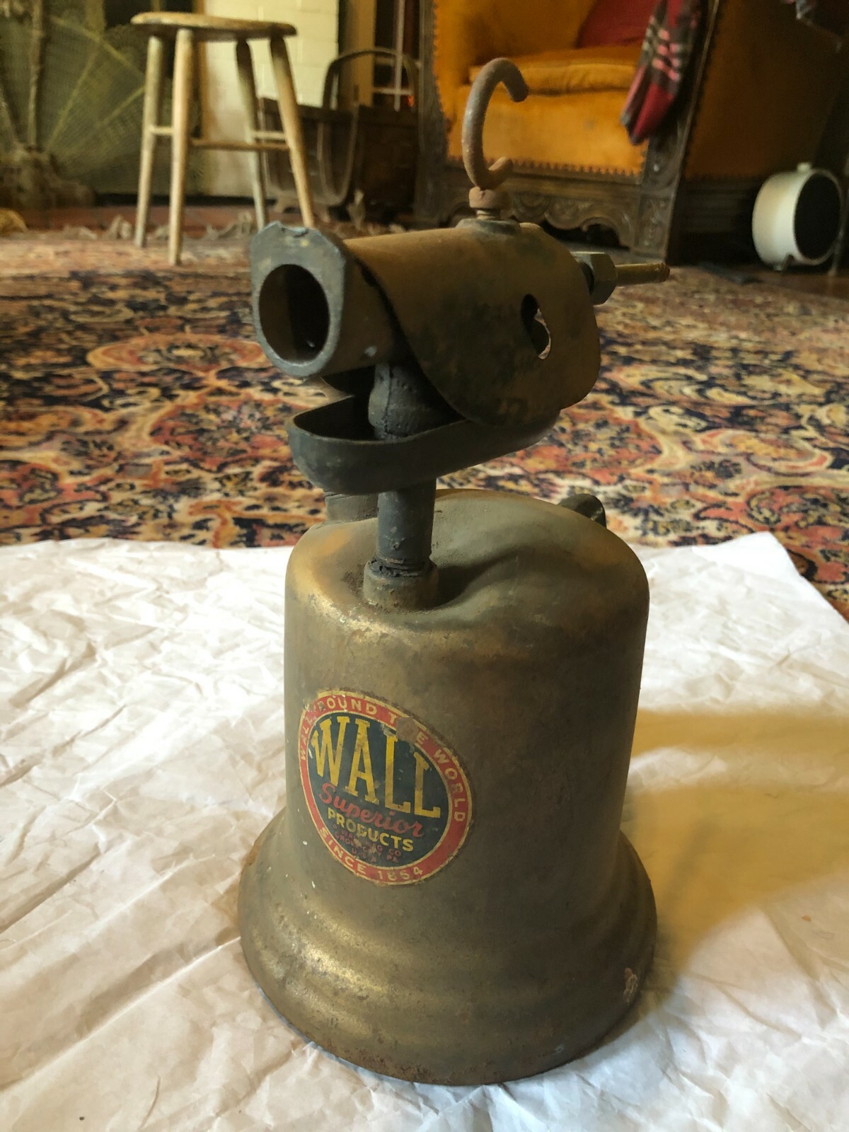 Vintage Wall Superior Blow Torch Brass and Copper Pistogrip