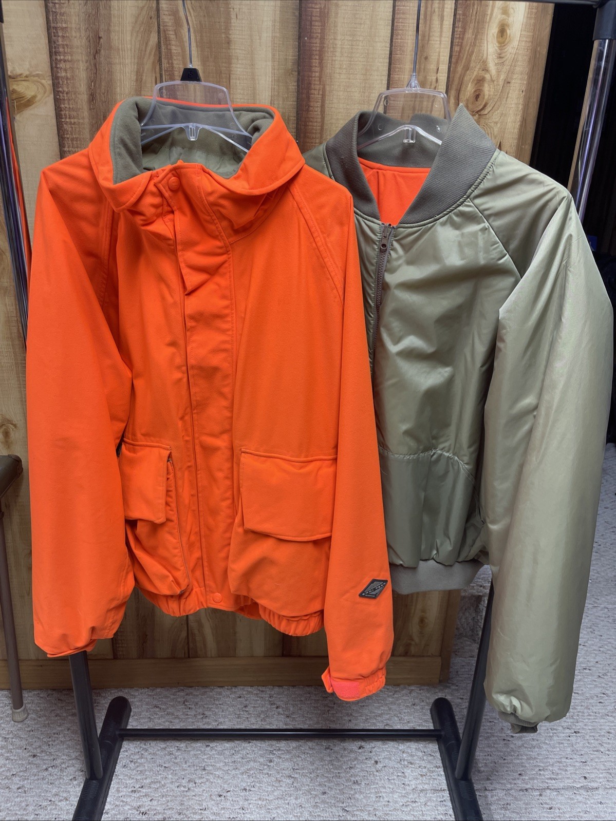 Columbia 2 In 1 Blaze Orange Hunting Jacket . Inner Jacket Reversible.