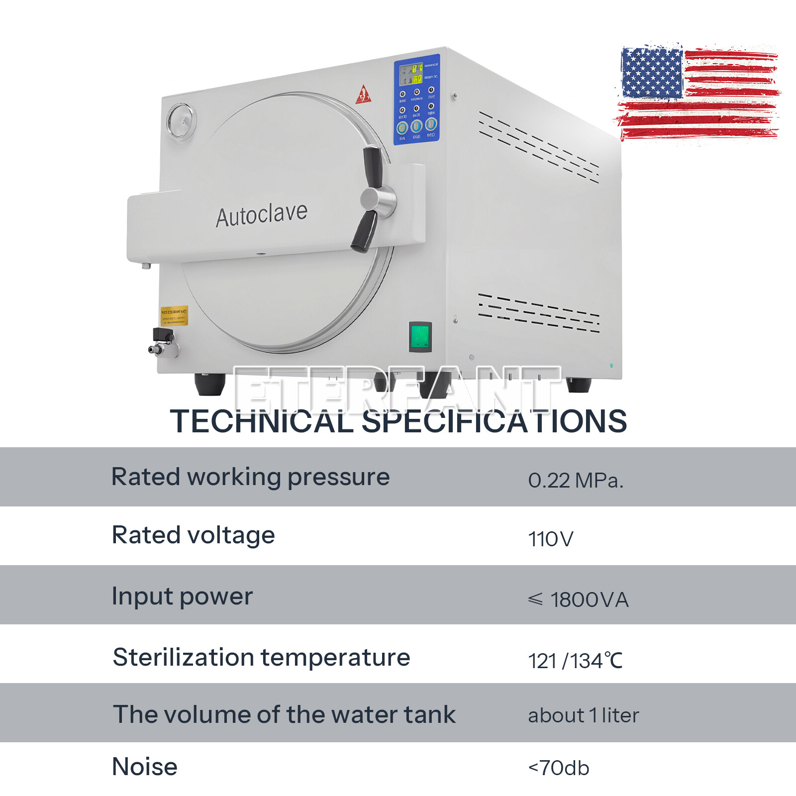 Dental 18/23L Autoclave Class B/N Steam Sterilizer/27L UV Sterilization Cabinet