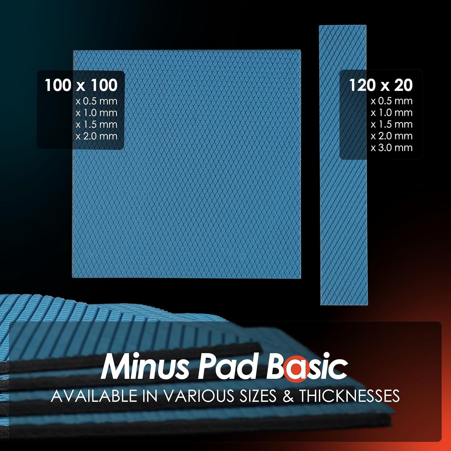 Thermal Grizzly Minus Pad Basic – 2-Pack Thermal Interface Pad, 100x100