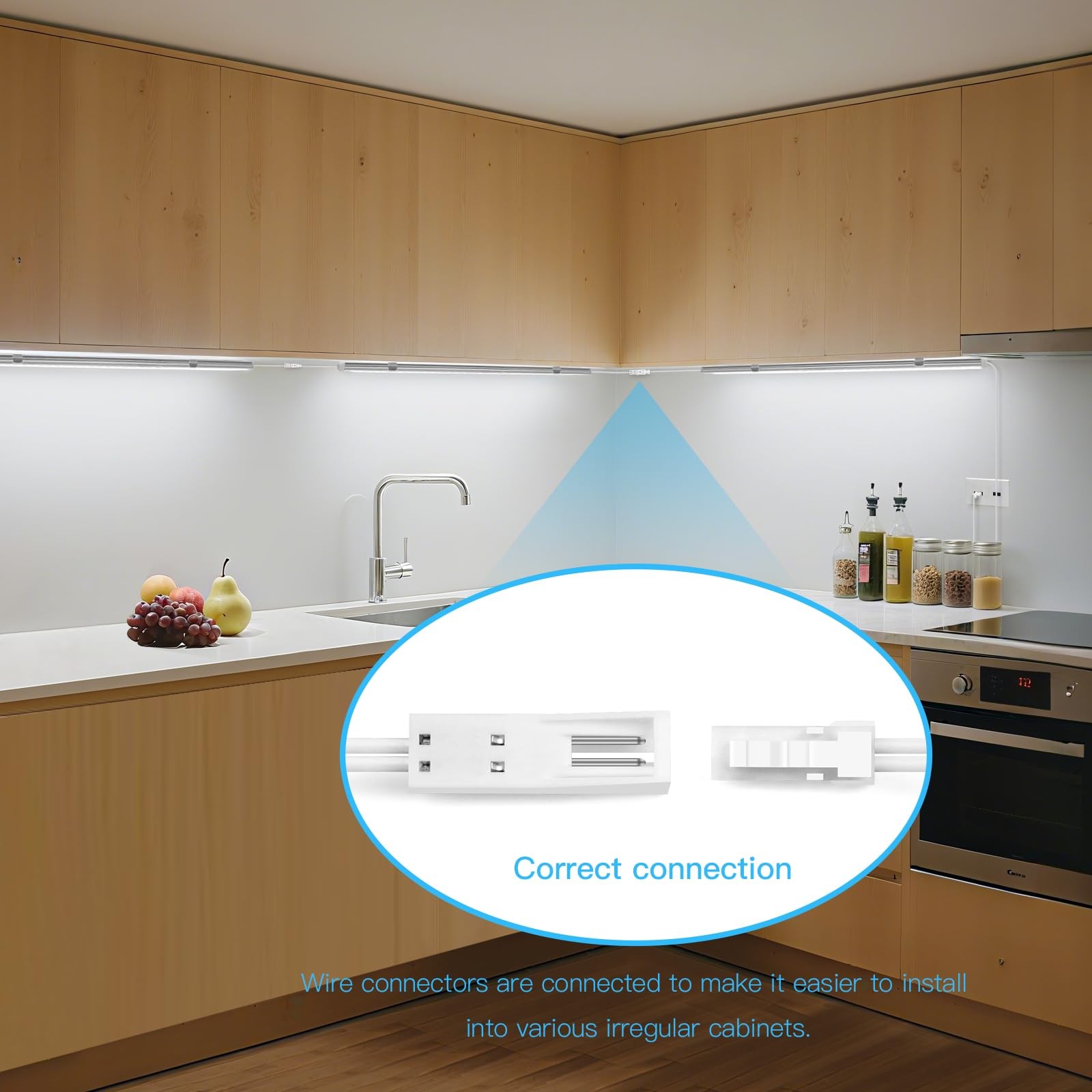 Under Cabinet Lights 3 Piece 12 Inch Dimmable USB Powered Linkable Cool White