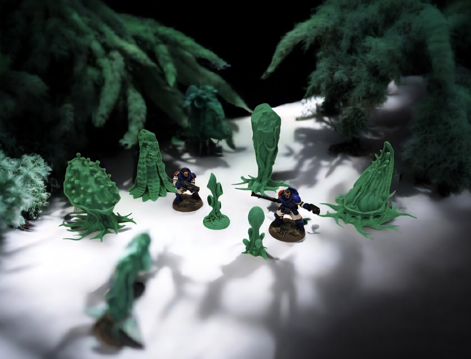 3D Printed Tabletop War Terrain Alien Plants Set E Perfect For 40K / Kill Team