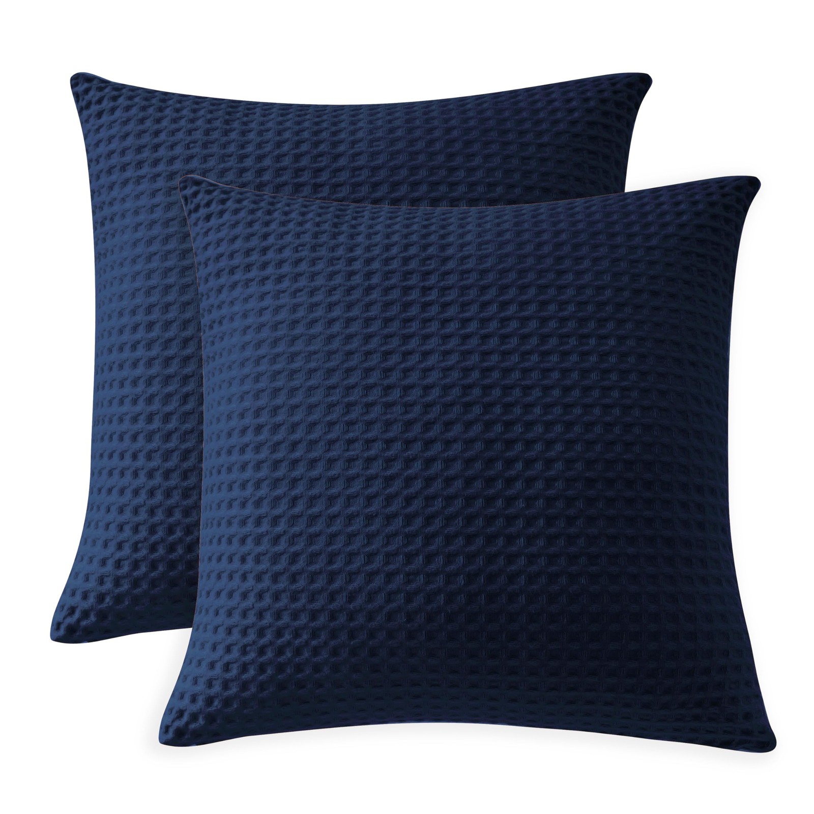 100% Egyptian Cotton 600 TC Waffle Weave Throw Pillow Covers 2 Pack, Ultra So...