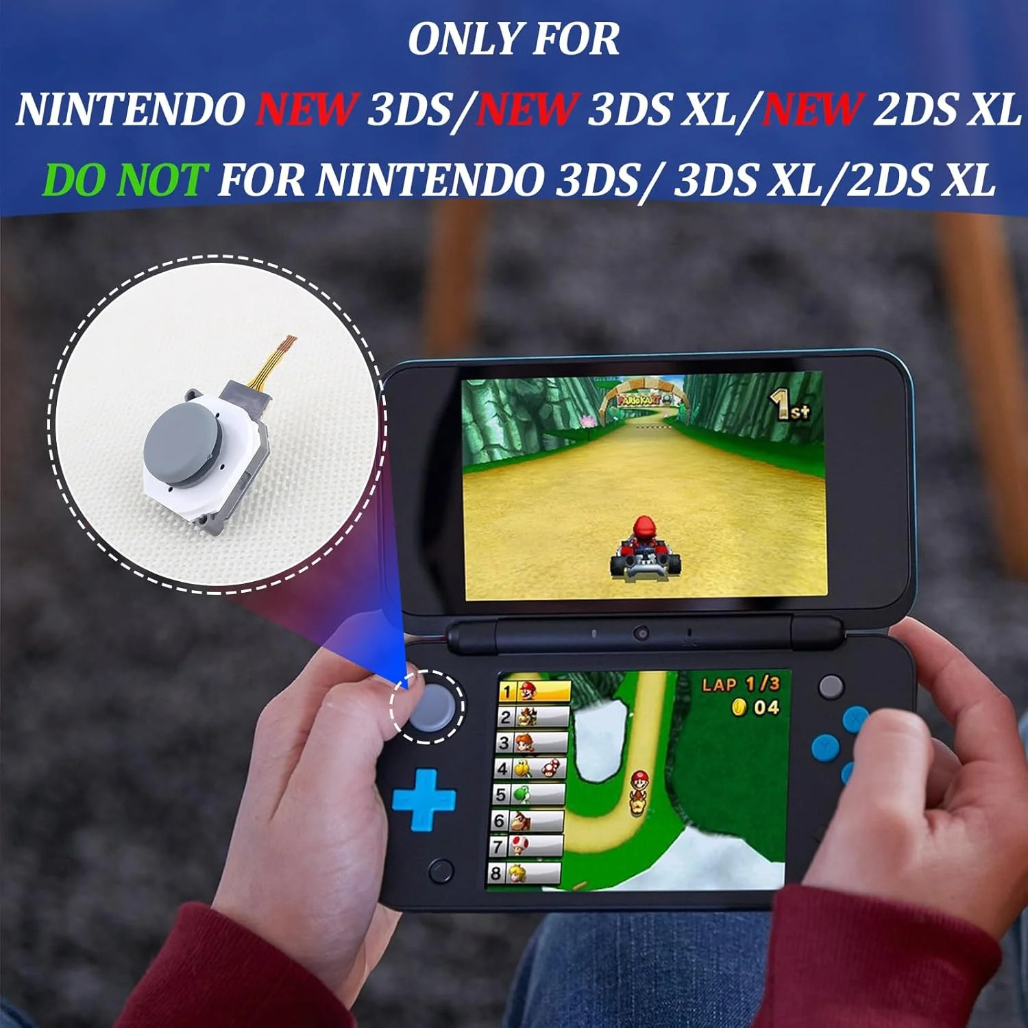 2Pack Joysticks Replacement for Nintendo New 3DS New 3DS XL Controller 3D Analog