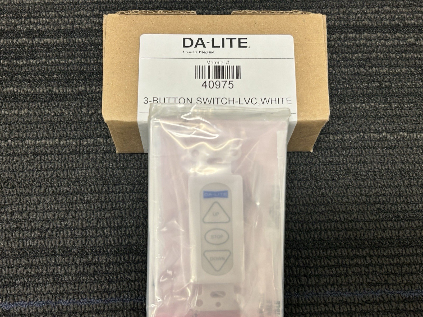 Da-Lite 40975 Three Button Low Voltage Control Switch