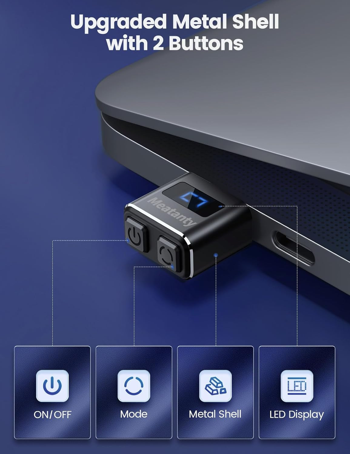 Metal USB-C Tiny Mouse Jiggler, Mouse Mover Undetectable, Automatic