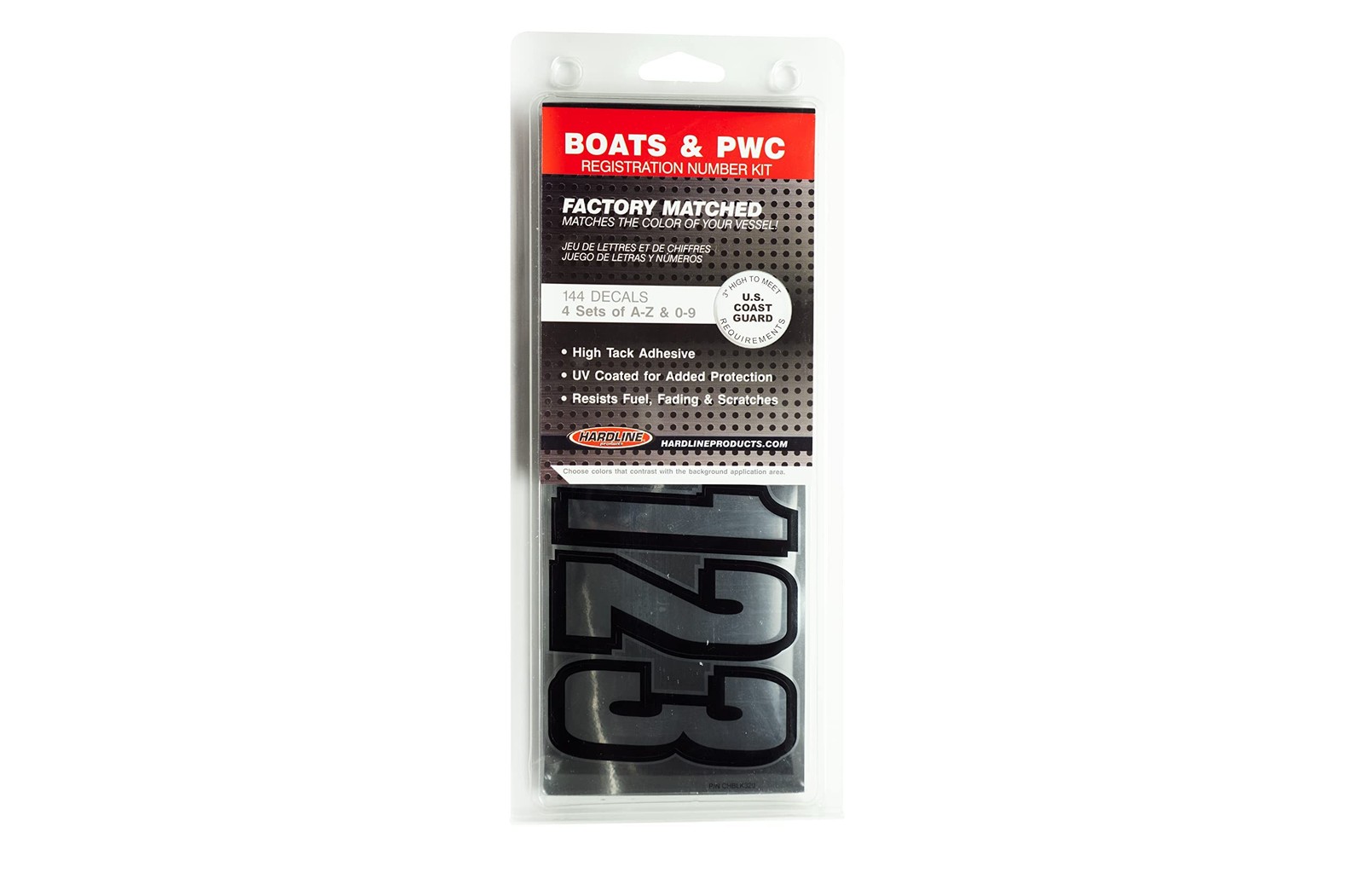 Hardline Products Series 320 Factory Matched 3-Inch Boat & PWC Registration N...