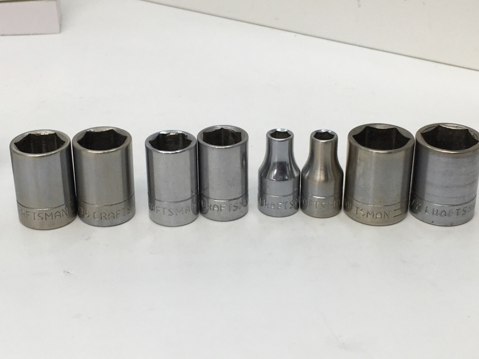 Craftsman 1/4 Drive =V= Shallow Sockets 6pt, 5/32" - 1/2", You Choose, USA 🇺🇸