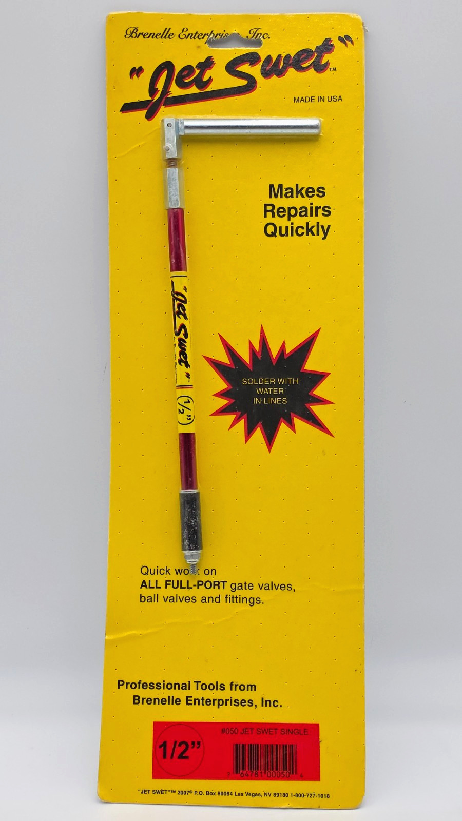 Jet Swet 1/2 Inch Repair Tool Plug Single Piece #050 Brenelle Brand New Sealed