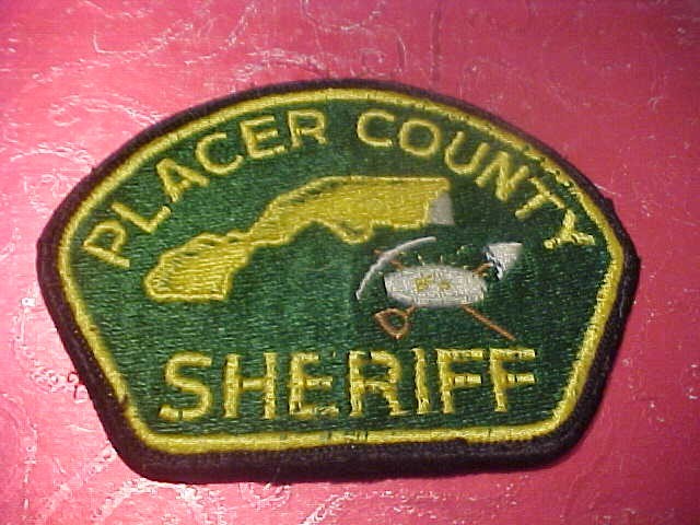 PLACER COUNTY CALIFORNIA POLICE PATCH SHOULDER SIZE USED
