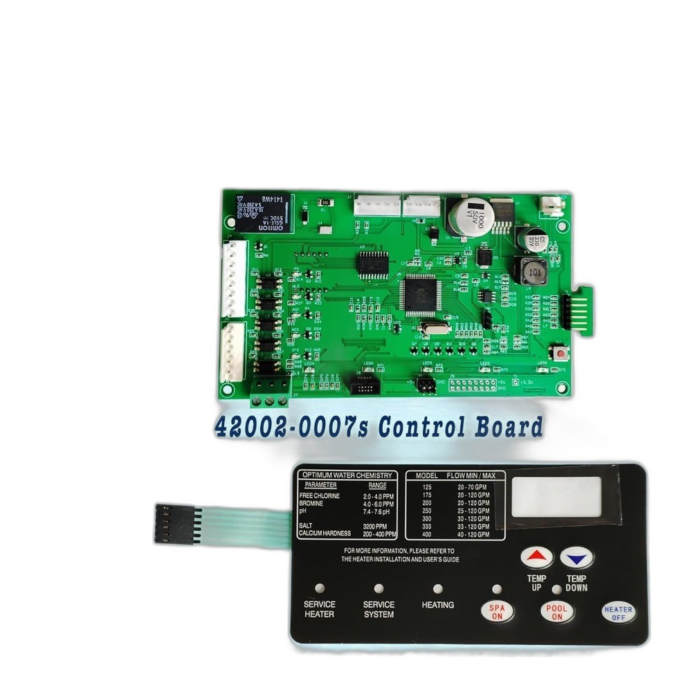 472610Z Pool Heater Control Board Kit w/ Switch Membrane Pad Fit Mastertemp 250