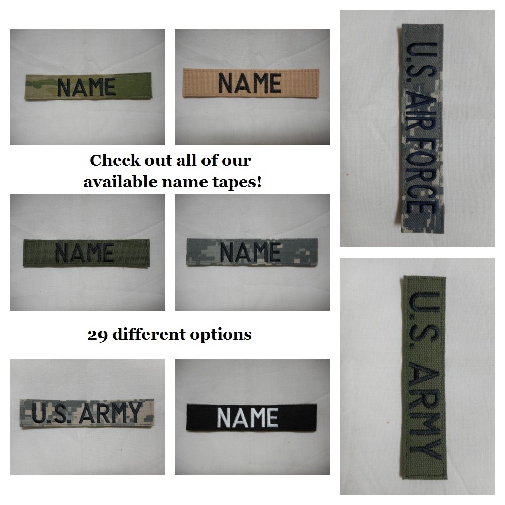 CUSTOM EMBROIDERED MULTICAM SCORPION OCP NAME TAPE, NEW, W/ HOOK FASTENER