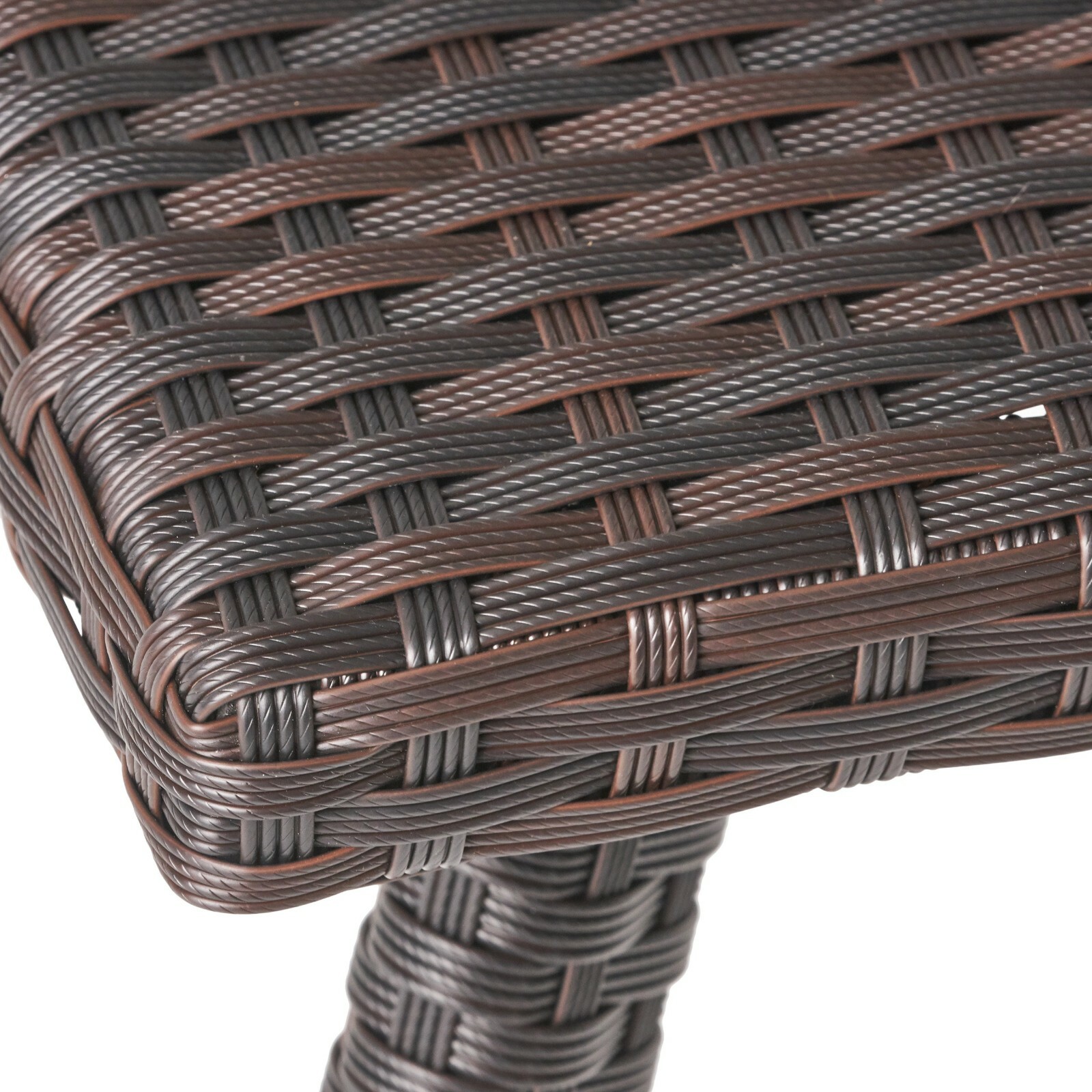 Woodridge Outdoor Brown Wicker Side Table