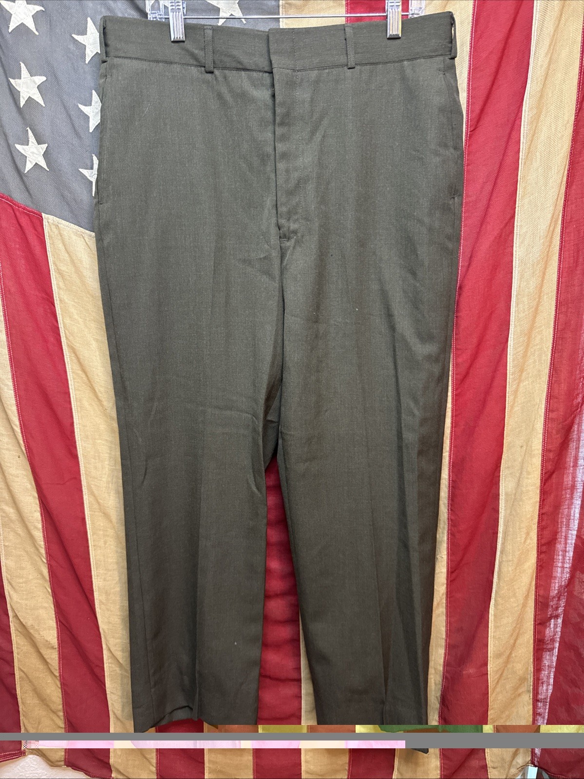 36x29 USMC Trousers Pants Green Poly Wool Alpha Military Dress Mens F218
