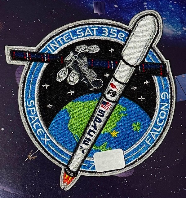 INTELSAT 35e AUTHENTIC SPACEX SPACE X EMPLOYEE NUMBERED PATCH 🚀 B