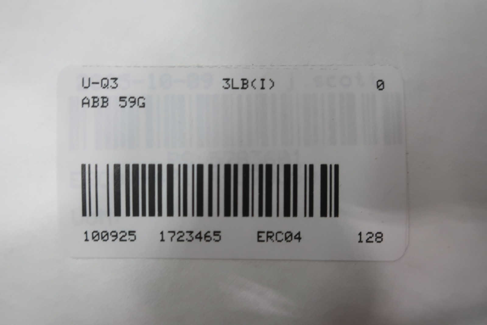 Abb 410E1375 Ground Voltage Relay