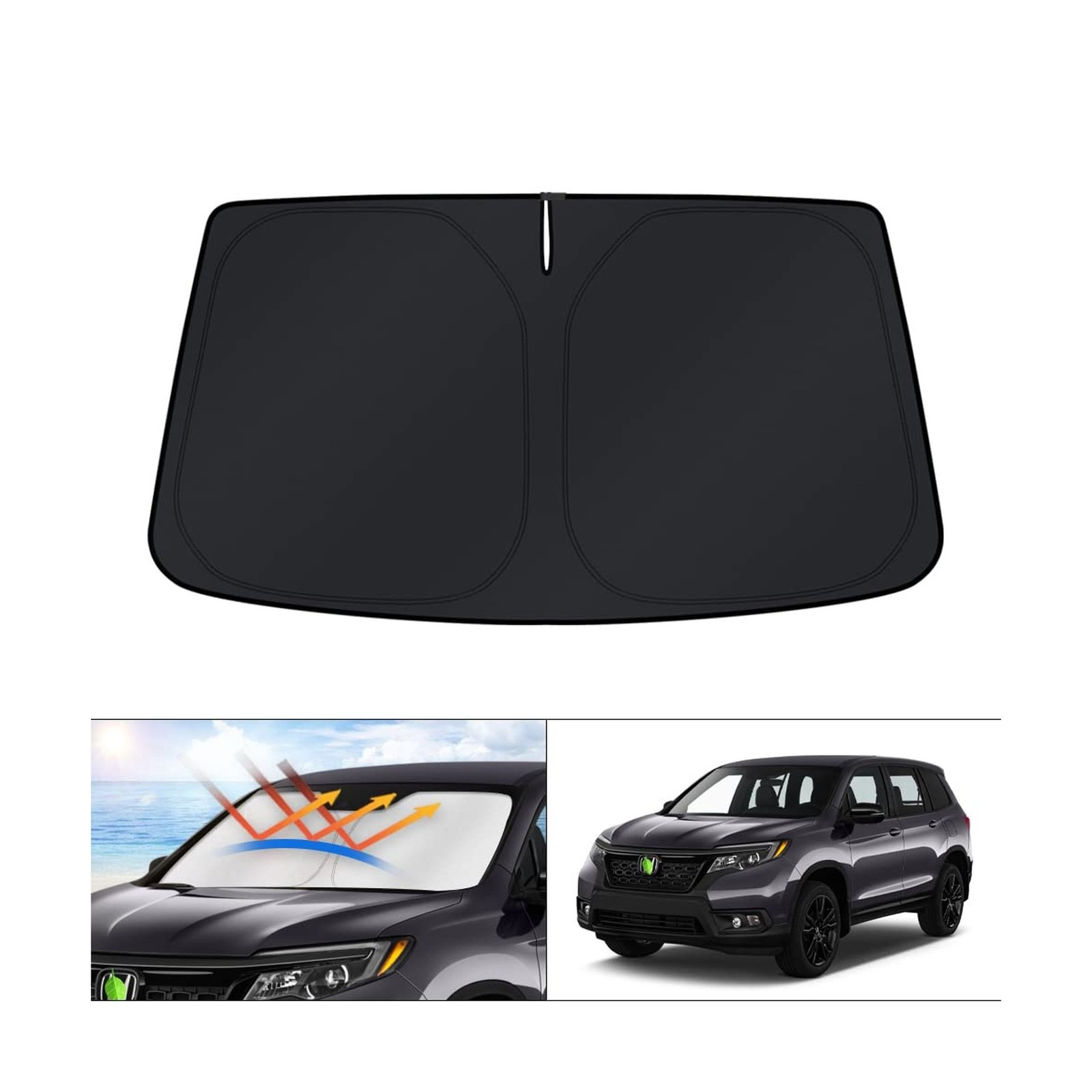 KUST Windshield Sun Shade for 2019-2024 2025 Honda Passport Sport A... Fast Ship