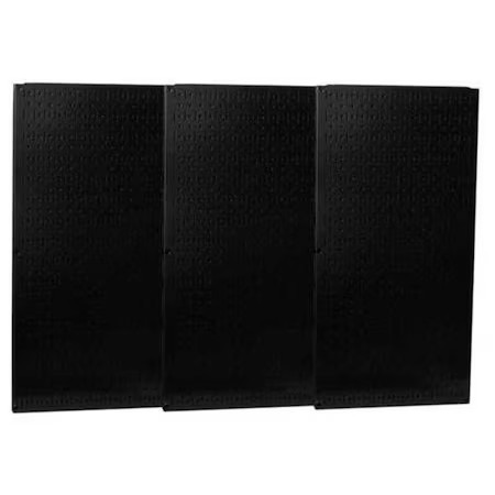 Wall Control 35-P-3248Bk Pegboard Panel, Round 1/4 In Holes, 1 In Hole Spacing,