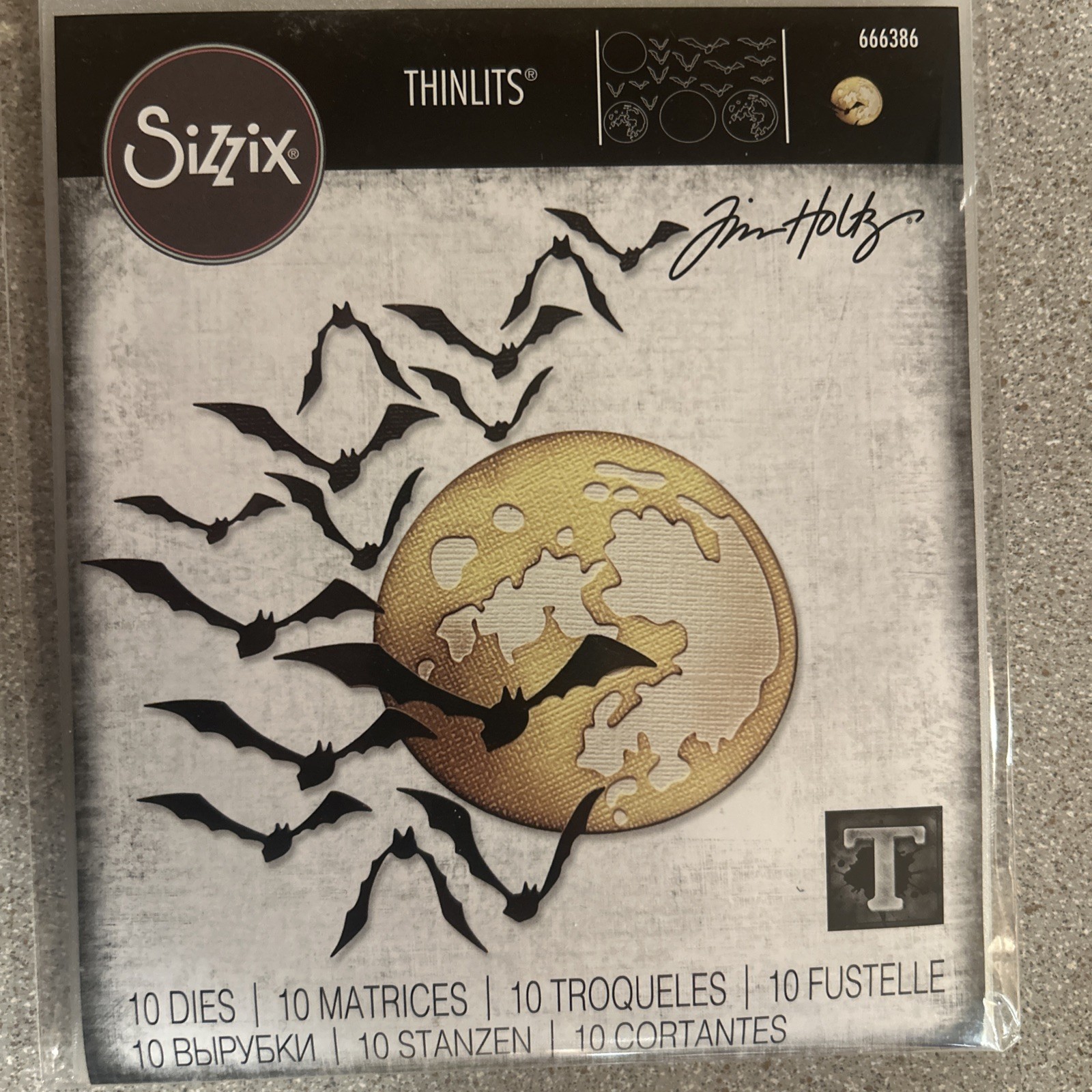 RARE - Tim Holtz Moonlight Dies (666386)