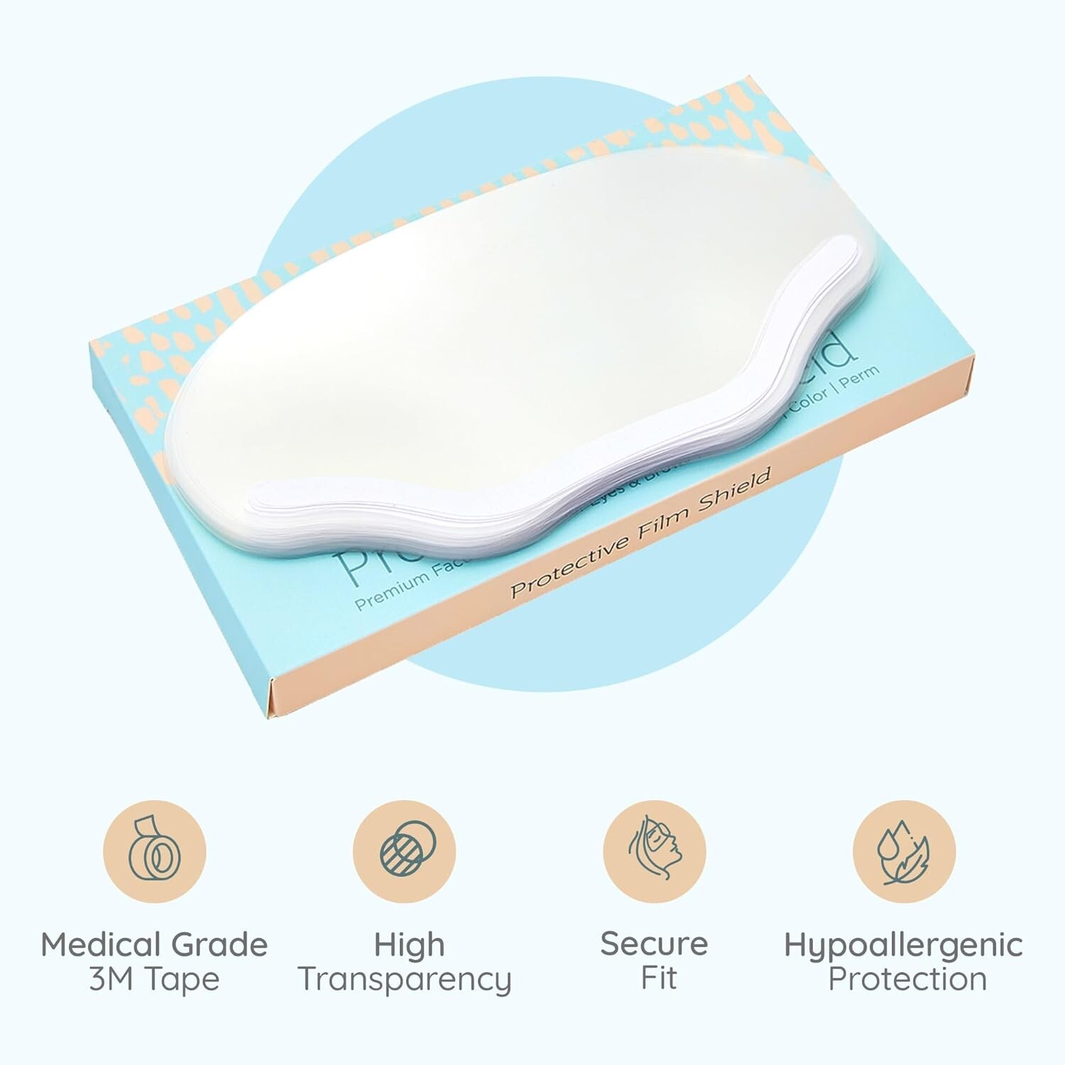 Eyelash Shield Shower Visor For Adults - 200 Eye Shields for After Surgery Sh...